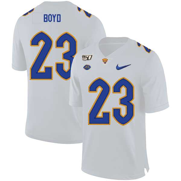 Pittsburgh Panthers 23 Tyler Boyd White 150th Anniversary Patch Nike College Football Jersey Dzhi,We sell and wholesale Pittsburgh Panthers 23 Tyler Boyd White 150th Anniversary Patch Nike College Football Jersey Dzhi on line form chian!